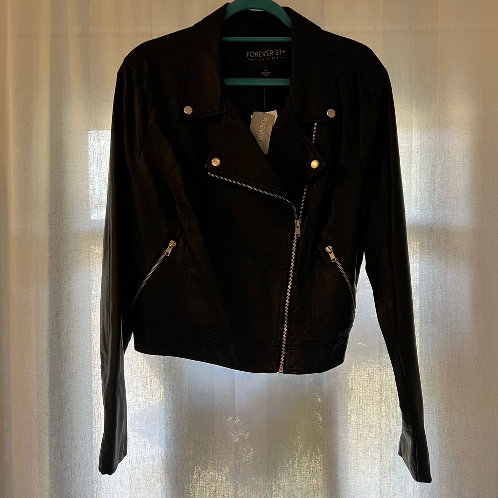 Faux leather jacket